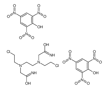(2-amino-2-oxoethyl)-[2-[(2-amino-2-oxoethyl)-(2-chloroethyl)azaniumyl]ethyl]-(2-chloroethyl)azanium,2,4,6-trinitrophenolate结构式