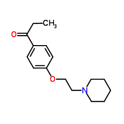1-{4-[2-(1-Piperidinyl)ethoxy]phenyl}-1-propanone结构式