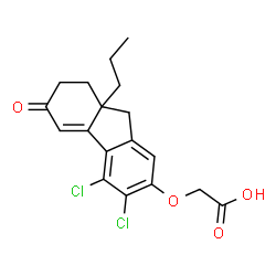 [[(9aS)-5,6-Dichloro-2,3,9,9a-tetrahydro-3-oxo-9a-propyl-1H-fluoren-7-yl]oxy]acetic acid结构式