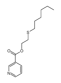 2-hexylsulfanylethyl pyridine-3-carboxylate结构式
