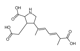 (2S,3S,4S)-4-[(2Z,4Z,6R)-6-carboxyhepta-2,4-dien-2-yl]-3-(carboxymethyl)pyrrolidine-2-carboxylic acid Structure