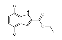 4,7-二氯-1H-吲哚-2-羧酸乙酯结构式