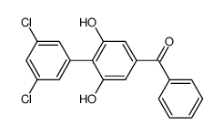 (3',5'-dichloro-2,6-dihydroxybiphenyl-4-yl)(phenyl)methanone结构式