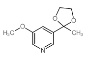 3-Methoxy-5-(2-methyl-1,3-dioxolan-2-yl)pyridine structure