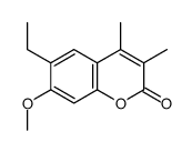 6-ethyl-7-methoxy-3,4-dimethylchromen-2-one结构式