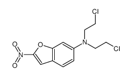 6-(BIS(2-CHLOROETHYL)AMINO)-2-NITROBENZOFURAN结构式