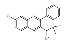 6-bromo-10-chloro-5,5-dimethyl-5,6-dihydro-benz[c]acridine结构式