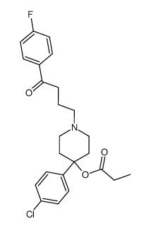 4-(4-chlorophenyl)-1-[4-(4-fluorophenyl)-4-oxobutyl]piperidin-4-yl propionate结构式