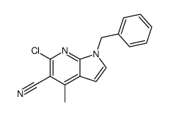 1-benzyl-4-methyl-5-cyano-6-chloro-7-azaindole结构式