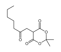 2,2-dimethyl-5-(2-oxoheptyl)-1,3-dioxane-4,6-dione结构式