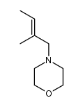 4-(2-methylbut-2-enyl)morpholine结构式