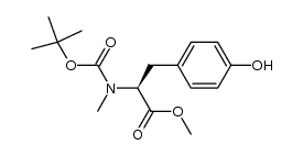 (L)-N-Boc-N-methyltyrosine methyl ester结构式