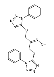 1,3-bis[1-phenyl-5(1H)-tetrazolylthio]propan-2-one oxime Structure