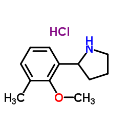 2-(2-Methoxy-3-methylphenyl)pyrrolidine hydrochloride (1:1) Structure