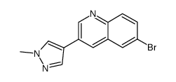 6-bromo-3-(1-methyl-1H-pyrazol-4-yl)quinoline structure