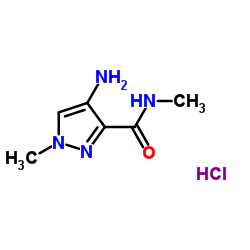 4-AMINO-1-METHYL-1 H-PYRAZOLE-3-CARBOXYLIC ACID METHYLAMIDE HYDROCHLORIDE结构式