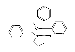 (S)-(-)-1-benzyl-2-(1-methoxy-1,1-diphenylmethyl)-pyrrolidine Structure