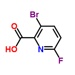 3-Bromo-6-fluoro-2-pyridinecarboxylic acid structure