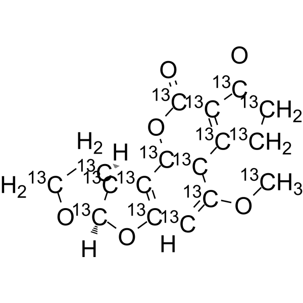 Aflatoxin B2-13C17 Structure