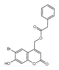 (6-bromo-7-hydroxycoumarin-4-yl)methyl phenylacetate Structure