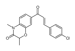 7-[(E)-3-(4-chlorophenyl)prop-2-enoyl]-2,4-dimethyl-1,4-benzoxazin-3-one结构式