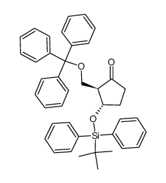 3-(tert-butyl-diphenyl-silanyloxy)-2-trityloxymethyl-cyclo-pentanone Structure