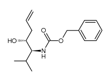 benzyl ((3S,4R)-4-hydroxy-2-methylhept-6-en-3-yl)carbamate结构式