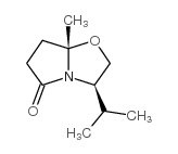 (3R-CIS)-(-)-3-ISOPROPYL-7A-METHYLTETRAHYDROPYRROLO[2,1-B]OXAZOL-5(6H)-ONE Structure