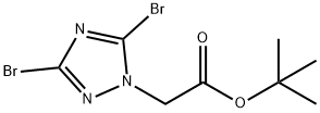 2-(3,5-二溴-1H-1,2,4-三唑-1-基)乙酸叔丁酯结构式