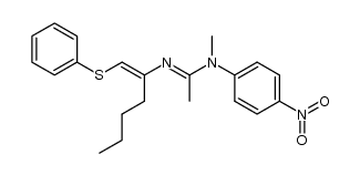 N-methyl-N-(4-nitrophenyl)-N'-[1-(phenylthio)hex-1-en-2-yl]acetamidine Structure