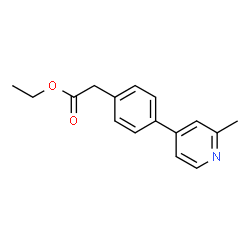 ethyl 2-(4-(2-methylpyridin-4-yl)phenyl)acetate结构式