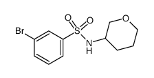 3-bromo-N-(tetrahydro-2H-pyran-3-yl)benzenesulfonamide结构式