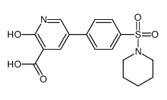 2-oxo-5-(4-piperidin-1-ylsulfonylphenyl)-1H-pyridine-3-carboxylic acid Structure