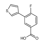 4-fluoro-3-thiophen-3-ylbenzoic acid结构式