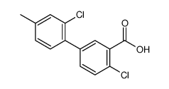 2-chloro-5-(2-chloro-4-methylphenyl)benzoic acid Structure