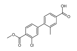 4-(3-chloro-4-methoxycarbonylphenyl)-3-methylbenzoic acid结构式