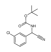 tert-butyl ((3-chlorophenyl)(cyano)methyl)carbamate Structure