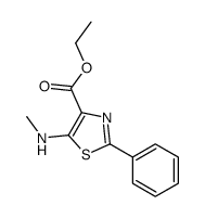 ETHYL 5-(METHYLAMINO)-2-PHENYLTHIAZOLE-4-CARBOXYLATE结构式