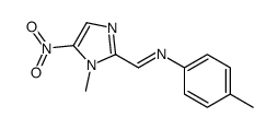 1-(1-methyl-5-nitro-imidazol-2-yl)-N-(4-methylphenyl)methanimine structure
