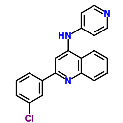 2-(3-Chlorophenyl)-N-(4-pyridinyl)-4-quinolinamine Structure