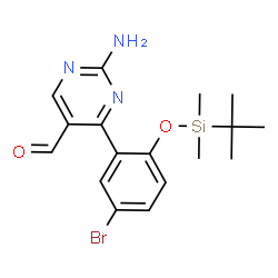 5-Pyrimidinecarboxaldehyde, 2-amino-4-[5-bromo-2-[[(1,1-dimethylethyl)dimethylsilyl]oxy]phenyl]-图片