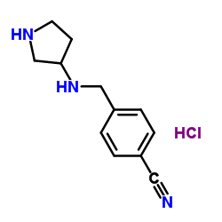 4-(Pyrrolidin-3-ylaminomethyl)-benzonitrile hydrochloride structure