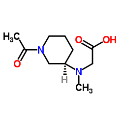 N-[(3R)-1-Acetyl-3-piperidinyl]-N-methylglycine Structure