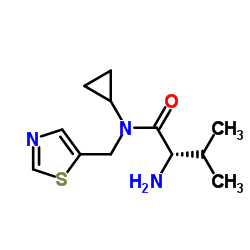 N-Cyclopropyl-N-(1,3-thiazol-5-ylmethyl)-L-valinamide结构式