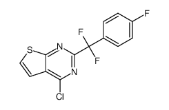 4-chloro-2-(difiuoro(4-fluorophenyl)methyl)thieno[2,3-d]pyrimidine结构式