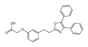 2-[3-[2-(4,5-diphenyl-1,3-oxazol-2-yl)ethyl]phenoxy]acetic acid Structure