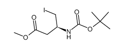 methyl (S)-3-[(N-tert-butoxycarbonyl)amino]-4-iodobutanoate Structure