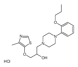 1-[(4-methyl-1,3-thiazol-5-yl)oxy]-3-[4-(2-propoxyphenyl)piperazin-1-yl]propan-2-ol,hydrochloride Structure