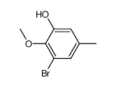 3-bromo-2-methoxy-5-methylphenol结构式