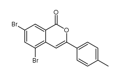 5,7-dibromo-3-(p-tolyl)-1H-isochromen-1-one结构式